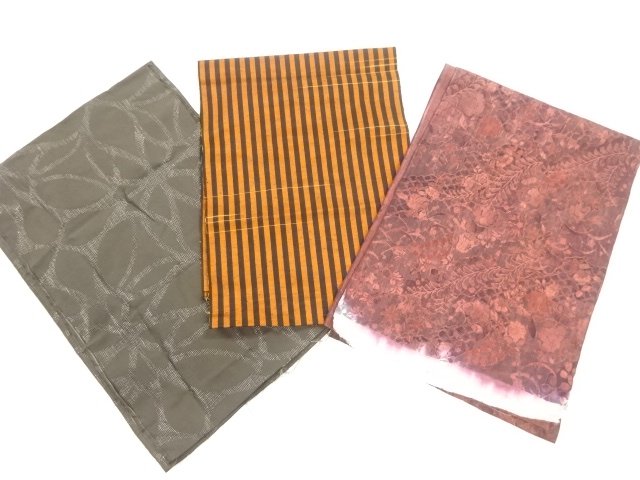 JAPANESE KIMONO / ANTIQUE FABRIC CLOTH / SET OF 3